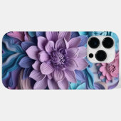 LILA PINK BLUE 3-D PAPIER SEHEN BLUME Case-Mate iPhone HÜLLE (Rückseite (Horizontal))
