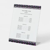 Lila Pink Blue Beruflich Pet Salon Service Sockelschild (Vorderseite)