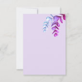 Lila Pink Blue Eucalyptus Baby Dusche Einladung (Rückseite)