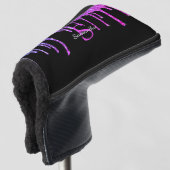 Lila Pink Blue Glitzer Tropfen Monogramm Name Golf Headcover (3/4 Vorderseite)