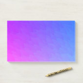 Lila Pink Blue Ombre Flame Muster Jumbo Post It Post-it Klebezettel (Auf Schreibtisch)