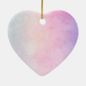 Lila Pink Blue Ombre Glitzer Keramik Ornament (Hinten)