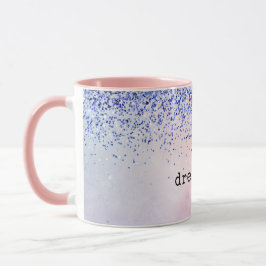 Lila Pink Blue Ombre Glitzer Unicorn Tasse