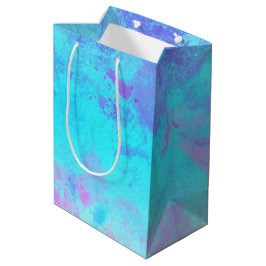 Lila Pink Blue Paint Splash Abstrakt Stilvoll Mittlere Geschenktüte