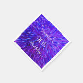 Lila Pink Blue Paper Napkins 90. Geburtstagsparty Serviette (Ecke)