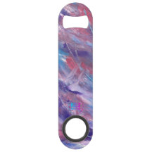Lila Pink Blue White Bottle Opener