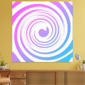 Lila Pink Blue Wirbel Canvas Print Leinwanddruck (Insitu (Wohnzimmer))
