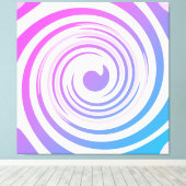 Lila Pink Blue Wirbel Canvas Print Leinwanddruck (Insitu (Holzboden))
