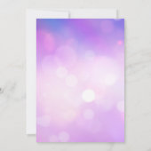 Lila Pink Bokeh 60. Geburtstag Einladung (Rückseite)