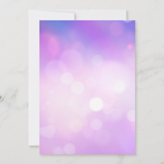 Lila Pink Bokeh 75. Geburtstag Einladung (Rückseite)