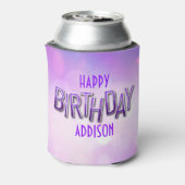 Lila Pink Bokeh Geburtstag Dosenkühler (Kanne Rückseite)