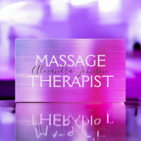 Lila - Pink Brushed Metal Massage Therapeut