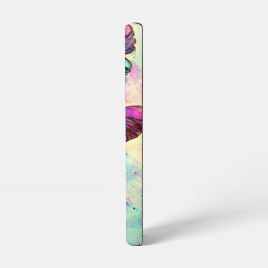 Lila Pink Butterfells Samsung Galaxy Case Hülle (Linke Seite)