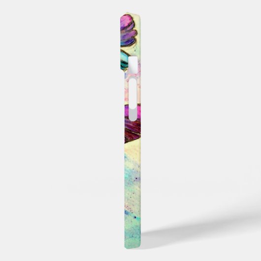 Lila Pink Butterflies iPhone Case (Rückseite / Links)