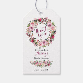 Lila Pink Chic Rose Brautparty Vielen Dank Geschenkanhänger