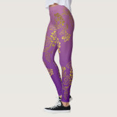 Lila Pink Chrysanthemum Ombre Fade Leggings (Links)