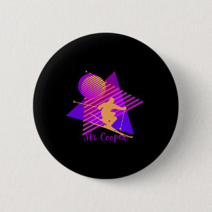 Lila Pink Colorado Ski Cooper Leadville C Button