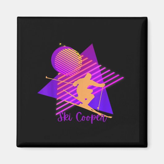 Lila Pink Colorado Ski Cooper Leadville C Magnet (Vorne)