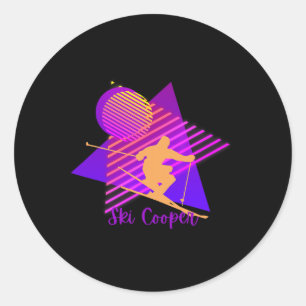Lila Pink Colorado Ski Cooper Leadville C Runder Aufkleber