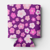 Lila Pink Daisies Niedliche Farbenspiel Blumen Dosenkühler (Rückseite)