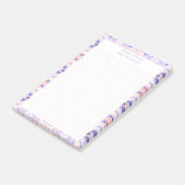 Lila Pink Dot Grid Student Gift Plane Post-it Klebezettel (angewinkelt)