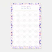 Lila Pink Dot Grid Student Gift Plane Post-it Klebezettel (Vorderseite)
