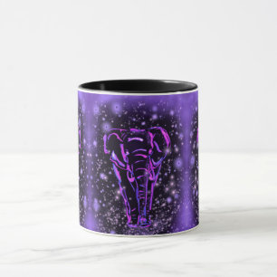 Lila Pink Elephant Coffee Tasse in Starry Night