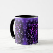 Lila Pink Elephant Coffee Tasse in Starry Night (Vorderseite Links)