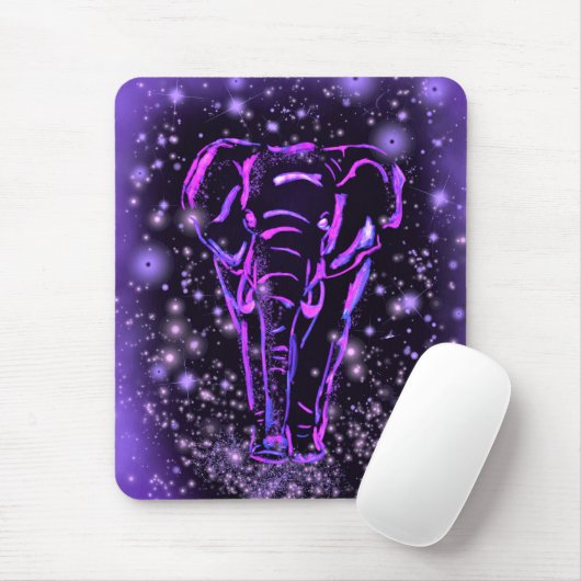 Lila Pink Elephant Mouse Pad in der Starry Night Mousepad (Mit Mouse)