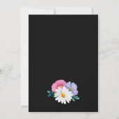 Lila Pink Floral 18. Geburtstag Einladung (Rückseite)