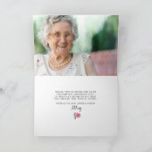 Lila Pink Floral 50. Geburtstag Foto Dankeskarte (Innenseite)