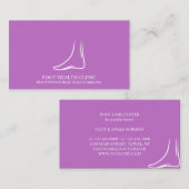 Lila Pink Foot Cares Arzt für Podiatrie Visitenkarte (Vorne/Hinten)