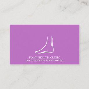 Lila Pink Foot Cares Arzt für Podiatrie Visitenkarte
