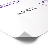 Lila & Pink Garden Blume Brautparty Girl Poster (Ecke)