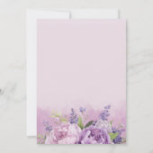 Lila & Pink Garden Blume Girl 7. Geburtstag Einladung (Rückseite)