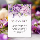 Lila & Pink Garden Blume Girl Babydusche Dankeskarte