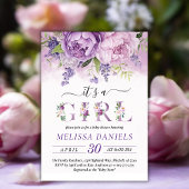 Lila & Pink Garden Blume Girl Babydusche Einladung