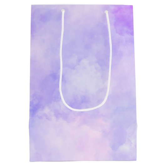 Lila Pink-Gefärbte Krawatte Mittlere Geschenktüte (Rückseite)