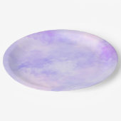 Lila Pink-Gefärbte Krawatte Pappteller (Schrägansicht)