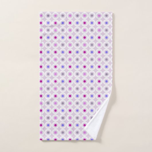 LILA PINK GEOMETRIC CIRCLE 2 BADEZIMMER TOWEL SET (Handtuch)