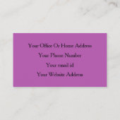 Lila Pink Glitzer Frisör Salon Wellness-Center Bou Visitenkarte (Rückseite)