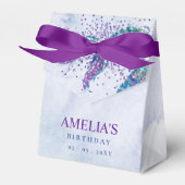 Lila Pink Glitzern Mermaid Schwanz Geburtstag Geschenkschachtel (Vorderseite)