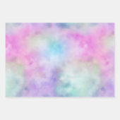 Lila Pink Gold Aqua Glitzer Meerjungfrau Sparkasse Geschenkpapier Set (Vorderseite 2)