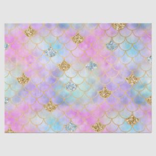 Lila Pink Gold Aqua Glitzer Mermaid Sparkone      Seidenpapier