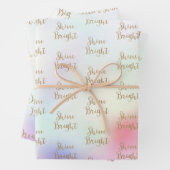 Lila Pink Gold Glitzer Traumstrecke Airolo - Glets Geschenkpapier Set (Beispiel)