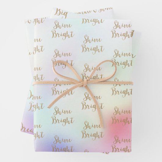 Lila Pink Gold Glitzer Traumstrecke Airolo - Glets Geschenkpapier Set (Beispiel)