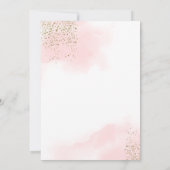 Lila & pink Gold Schmetterling Babydusche Einladung (Rückseite)