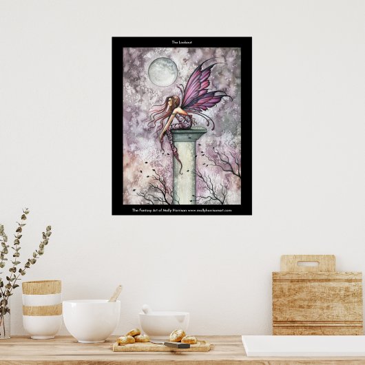 Lila Pink Gothic Fairy Poster von Molly Harrison (Küche)