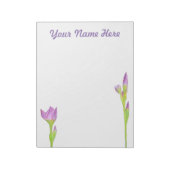 Lila Pink Iris Notizblock (Rotiert)
