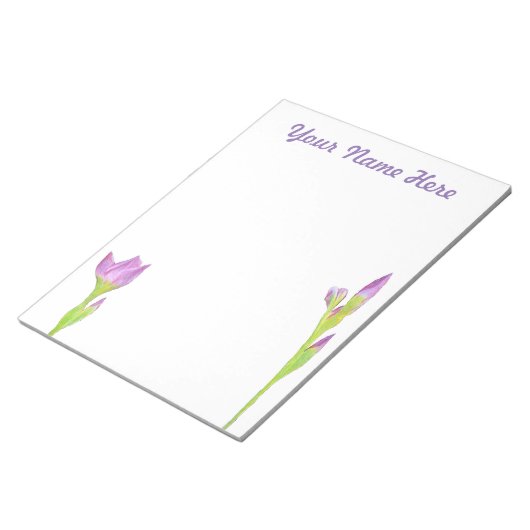 Lila Pink Iris Notizblock (angewinkelt)